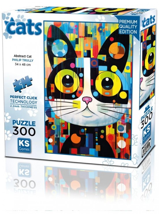 Ks Games Puzzle 300 Abstract Cat 19262