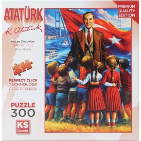 Ks Games Puzzle 300 Ata Ve Çocukları 19254