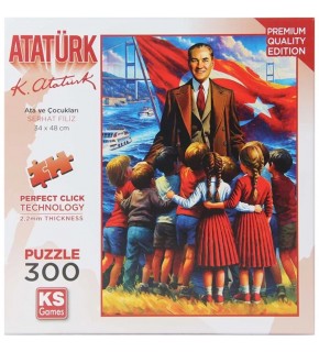 Ks Games Puzzle 300 Ata Ve Çocukları 19254