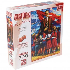Ks Games Puzzle 300 Ata Ve Çocukları 19254