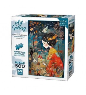 Ks Games Puzzle 500 A Woman İn Red Kimono 20070