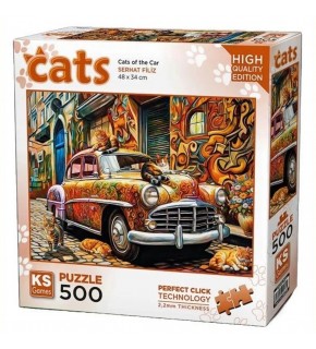 Ks Games Puzzle 500 Parça Cats Of The Car 20073