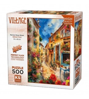 Ks Games Puzzle 500 Parça Narrow Stony Street 20075