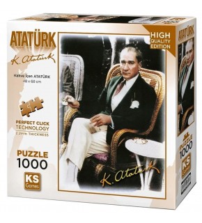 Ks Games Puzzle 500 Parça Yetişkin Kahve İçen Atatürk(11205)