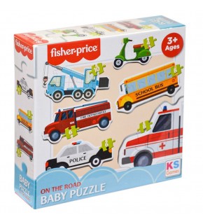 Ks Games Puzzle Fisher-Price Baby Puzzle On The Road Fp 13414