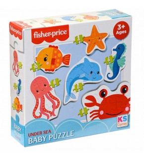 Ks Games Puzzle Fisher-Price Baby Puzzle Under Sea 6 İn 1 Fp 13412