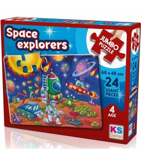 Ks Games Puzzle Space Explorers Jumbo Puzzle 24 Prç. Jp 31011