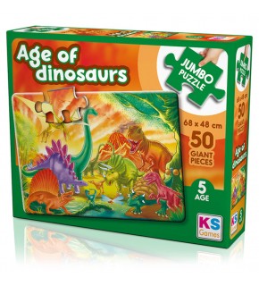Ks Games Puzzle The Age Of Dinosaurs Jumbo Puzzle 50 Prç. Jp 31012
