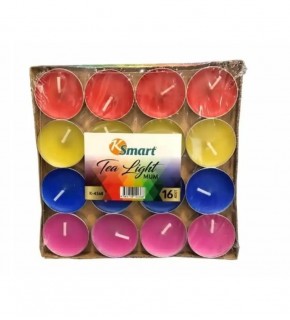 Ksmart Tealight Mum Karışık Renk 16 lı K-4368
