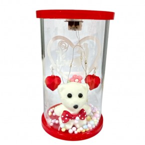 Küçük Ledli Ayıcıklı Fosforlu Gül 707