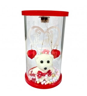 Küçük Ledli Ayıcıklı Fosforlu Gül 707