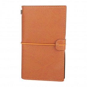 KUĞULU KAHVERENGİ TARİHSİZ DEFTER (11,5X20 CM)