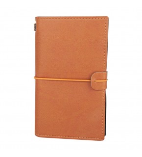 KUĞULU KAHVERENGİ TARİHSİZ DEFTER (11,5X20 CM)