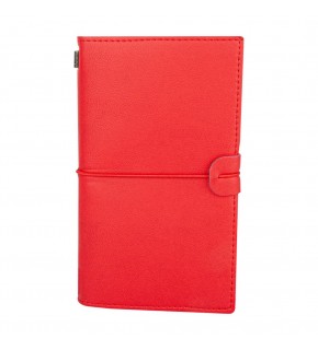 KUĞULU KIRMIZI TARİHSİZ DEFTER (11,5X20 CM)