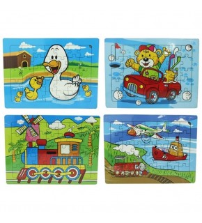 Kumtoys  Wooden Puzzle 30X40 Ahşap Yapboz Büyük