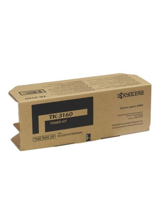 Kyocera TK-3160 Orjinal Fotokopi Toneri Ecosys M3145dn-3645dn  P3045-3055-3060-3065 12.500 Sayfa