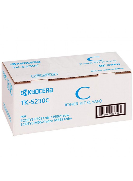 Kyocera TK-5230C Cyan Mavi Orjinal Fotokopi Toneri Ecosys M5521cdn-5521cdw P5021cdn-5021cdw 2.200 Sa Kyocera TK-5230C Cyan Mavi Orjinal Fotokopi Toneri Ecosys M5521cdn-5521cdw P5021cdn-5021cdw 2.200 Sa