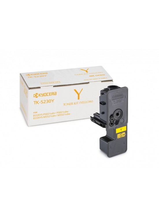 Kyocera TK-5230Y Yellow Sarı Orjinal Fotokopi Toneri Ecosys M5521cdn-5521cdw P5021cdn-5021cdw 2.200 Kyocera TK-5230Y Yellow Sarı Orjinal Fotokopi Toneri Ecosys M5521cdn-5521cdw P5021cdn-5021cdw 2.200