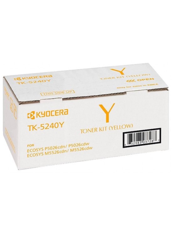 Kyocera TK-5240Y Yellow Sarı Orjinal Fotokopi Toneri Ecosys M5526cdn-5526cdw P5026cdn-5026cdw 3.000