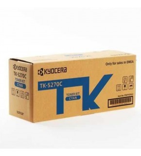 Kyocera TK-5270C Cyan Mavi Orjinal Fotokopi Toneri Ecosys M6230cidn-M6630cidn P6230cdn 6.000 Sayfa