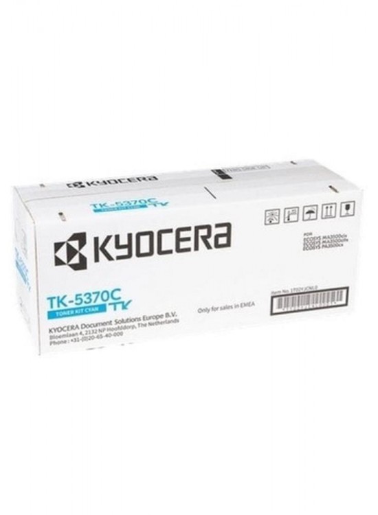 Kyocera TK-5370C Cyan Mavi Orjinal Fotokopi Toneri Ecosys MA3500cix - MA3500cifx 5.000 Sayfa Kyocera TK-5370C Cyan Mavi Orjinal Fotokopi Toneri Ecosys MA3500cix - MA3500cifx 5.000 Sayfa