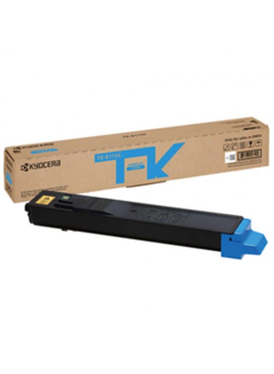 Kyocera TK-8115C Cyan Mavi Orjinal Fotokopi Toneri Ecosys M8124cidn-M8130cidn 6.000 Sayfa Kyocera TK-8115C Cyan Mavi Orjinal Fotokopi Toneri Ecosys M8124cidn-M8130cidn 6.000 Sayfa