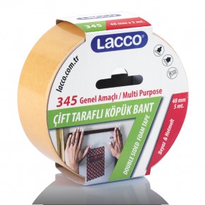 Lacco Çift Taraflı Köpük Bant 48Mmx5M  345