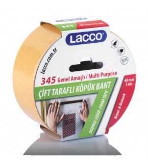 Lacco Çift Taraflı Köpük Bant 48Mmx5M  345