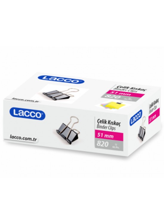 Lacco Siyah Çelik Kıskaç 51mm 12 Li