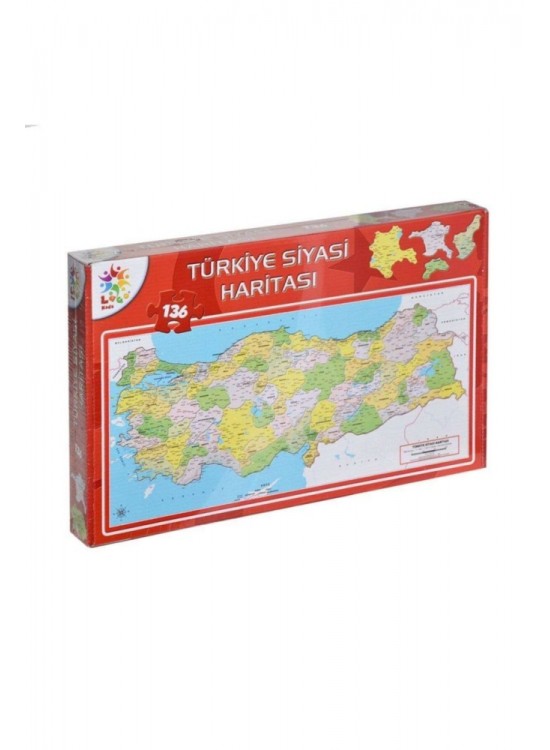 Laço Kids Puzzle Türkiye Siyasi Haritası 32x64 123 Parça