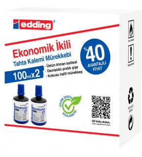 Legamaster Tahta Kalem Mürekkebi Ekonomik 100 ML Mavi 2 Li LM1199K203