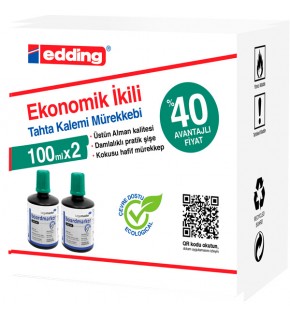 Legamaster Tahta Kalem Mürekkebi Ekonomik 100 ML Yeşil 2 Li