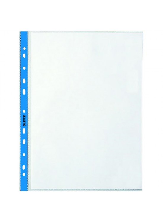 Leitz Poşet Dosya Kristal Mavi Kenarlı A4 100 Lü L-4700