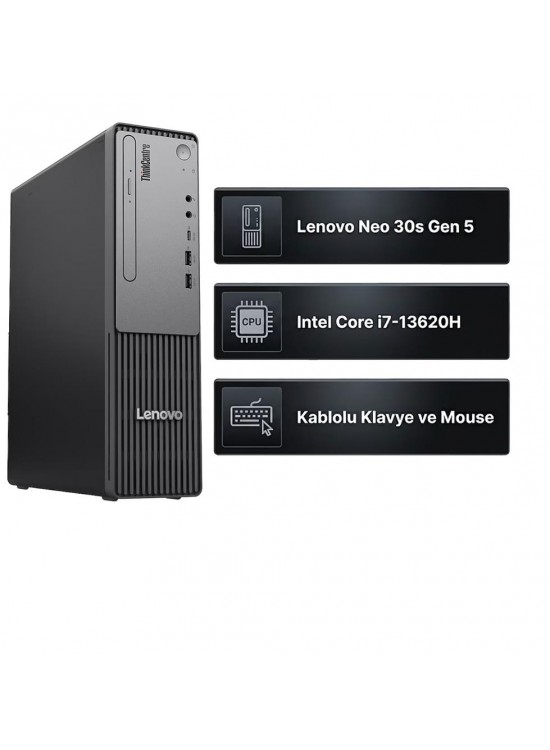 Lenovo ThinkCentre Neo 30s Gen 5 13DJS00L00  Intel Core i7-13620H 16GB 512GB SSD FreeDOS Mini Pc