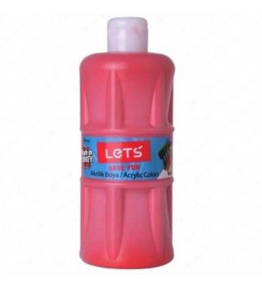 Lets Akrilik Boya 500 ML Kırmızı L-5303