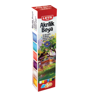 Lets Akrilik Boya 6 LI 25 ML Ana Renkler L-5200