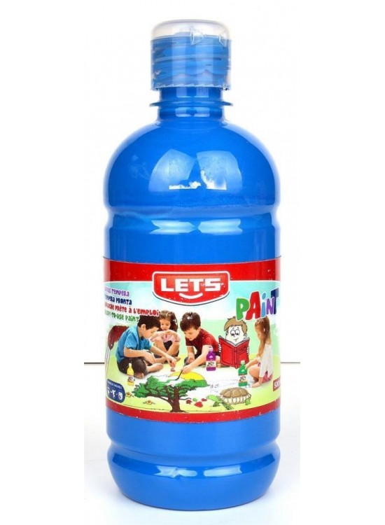 Lets Guaj Boya 500 ML Plastik Mavi L-5106 Lets Guaj Boya 500 ML Plastik Mavi L-5106