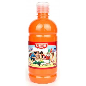 Lets Guaj Boya 500 ML Plastik Turuncu L-5102