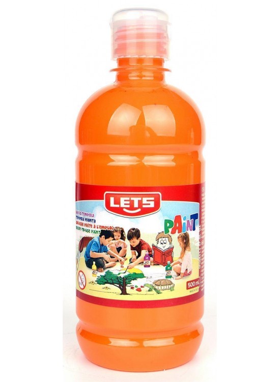 Lets Guaj Boya 500 ML Plastik Turuncu L-5102