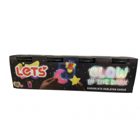 Lets Oyun Hamuru 4 Renk Karanlıkta Parlayan 440 G
