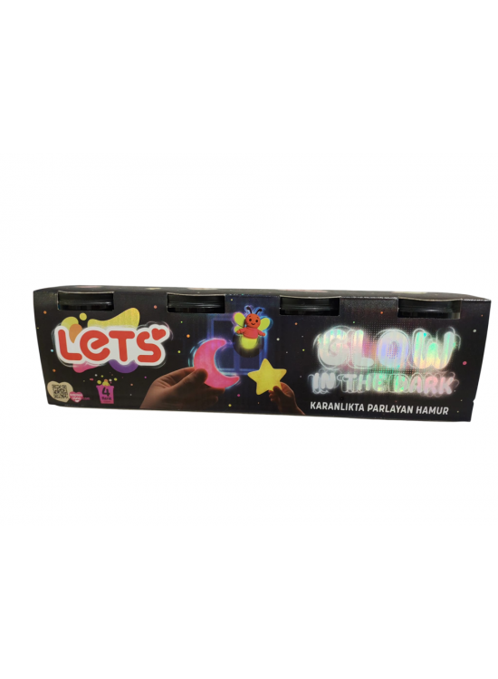 Lets Oyun Hamuru 4 Renk Karanlıkta Parlayan 440 G Lets Oyun Hamuru 4 Renk Karanlıkta Parlayan 440 G