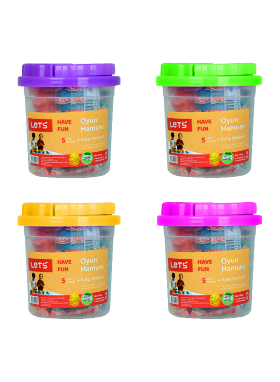 Lets Oyun Hamuru Kalıp Hediyeli 100 GR 5 Renk L8100