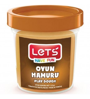 Lets Oyun Hamuru Tek Renk Kahverengi 110 GR L8440-6