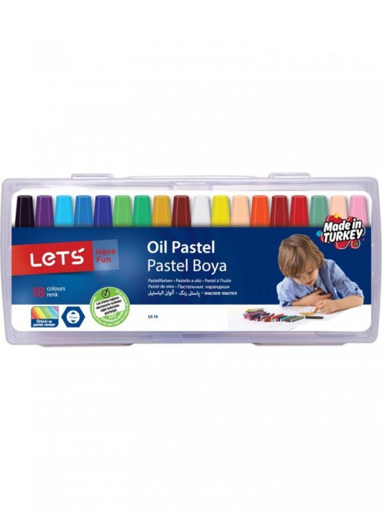 Lets Pastel Boya 18 Renk Plastik Çantalı