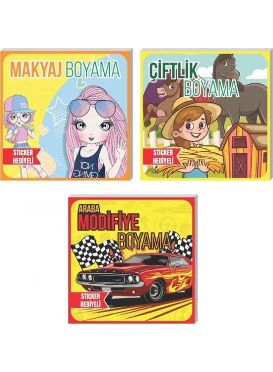 Lilamor Stickerlı Boyama Seti 22x22 48 Syf.24 Lü
