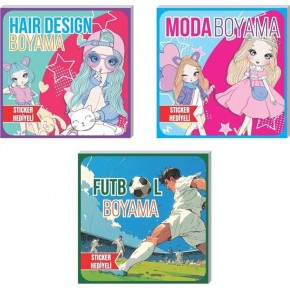 Lilamor Stickerlı Boyama Seti 22x22 48 Syf.24 Lü