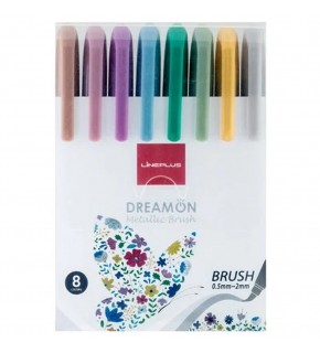 Lineplus Keçeli Kalem Fırça Uçlu Dreamon 8 Li