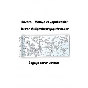 Lino 200x30 Yapışkanlı Boyama Rulosu Animal Paradi