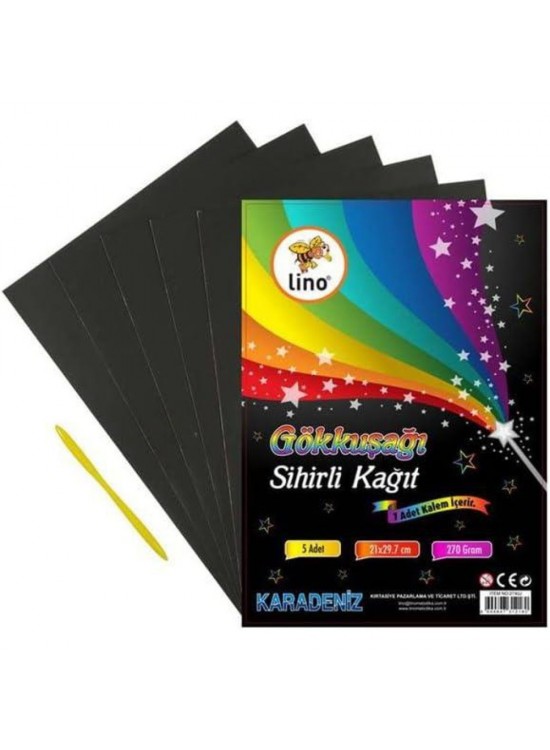 Lino 20X30 Gökkuşağı Sihirli Kağıt 5li