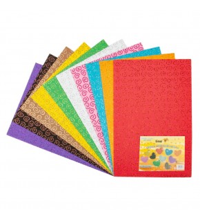 Lino 20x30 Spiral Desenli Simli Eva  Karışık 10 Lu